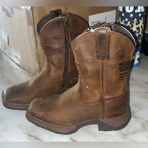 Children ariat American flag cowboy boots size 8